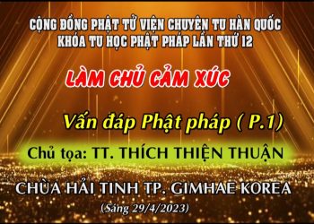 VẤN ĐÁP PHẬT PHÁP ( P.1) KHÓA TU LẦN THỨ 12 TẠI KOREA – CỘNG ĐỒNG PHẬT TỬ VIỆN CHUYÊN TU HÀN QUỐC
